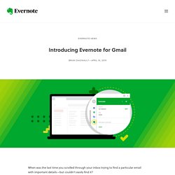 Introducing Evernote for Gmail