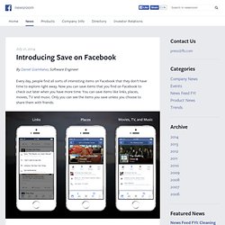 Introducing Save on Facebook