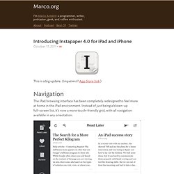 Introducing Instapaper 4.0 for iPad and iPhone