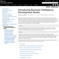 Introducing Business Intelligence Development Studio