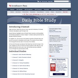 Quiet Time Bible Study - Introducing 2 Samuel - InterVarsity Press