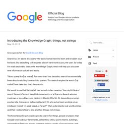 Introducing the Knowledge Graph: things, not strings