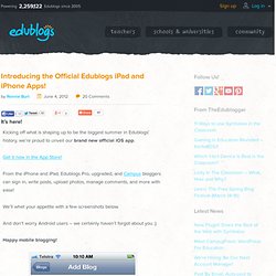 Introducing the Official Edublogs iPad and iPhone Apps!