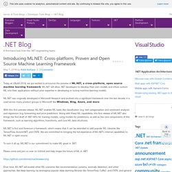 Introducing ML.NET: Cross-platform, Proven and Open Source Machine Learning Framework