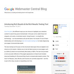 Introducing Rich Results & the Rich Results Testing Tool