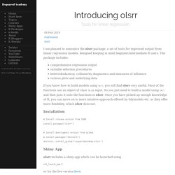 Introducing olsrr - Rsquared Academy Blog
