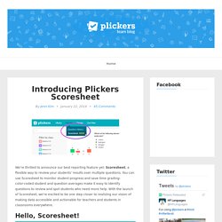 Introducing Plickers Scoresheet
