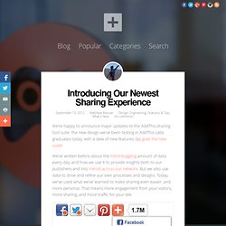 Introducing AddThis's Newest Sharing Experience