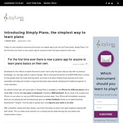 Introducing Simply Piano, the simplest way to learn piano - JoyTunes Blog