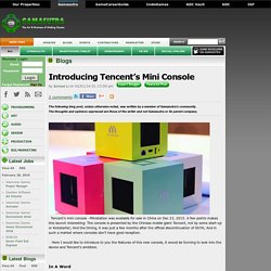 Junxue Li's Blog - Introducing Tencents Mini Console