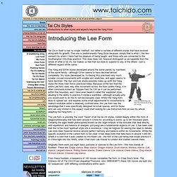 introducing the Lee Form of tai chi