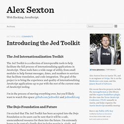 Introducing The Jed Toolkit - Alex Sexton