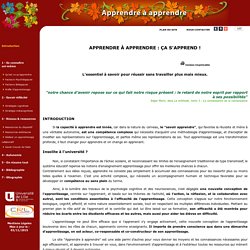 Apprendre à apprendre - Univ. Lille3