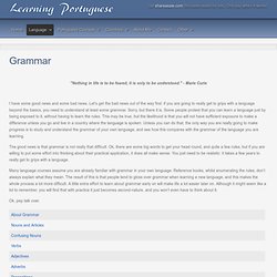 Learning Portuguese - Grammar