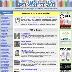 Ian&#039;s Shoelace Site - Introduction