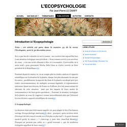 Introduction à l’Ecopsychologie