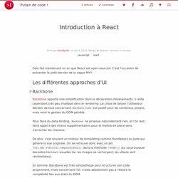 Introduction à ReactJS