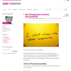 An Introduction to Font Accessibility