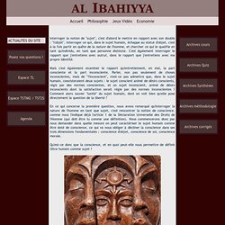 [fait] Introduction à la notion de sujet (conscience) - al Ibahiyya