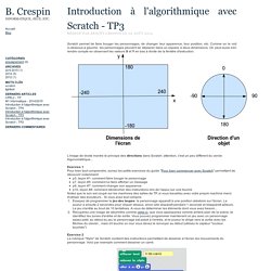 Introduction à l'algorithmique avec Scratch - TP3 - B. Crespin