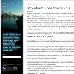 Introduction to Genetic Algorithms in C#