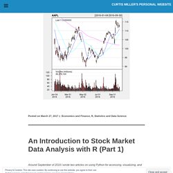 An Introduction to Stock Market Data Analysis with R (Part 1)