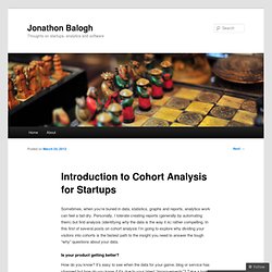 Introduction to Cohort Analysis for Startups