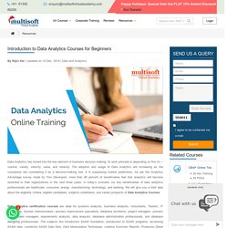 Introduction to Data Analytics Courses for Beginners - Multisoft Virtual Academy