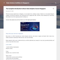 Basic Data Analytics Course in Singapore