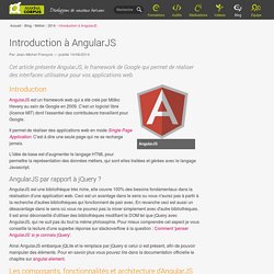 Introduction à AngularJS