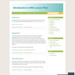 Introduction to DNA Lesson Plan