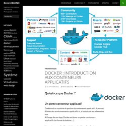 Docker : introduction aux conteneurs applicatifs