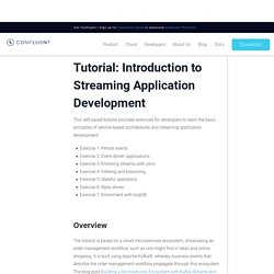 Tutorial: Introduction to Streaming Application Development — Confluent Platform 5.5.1