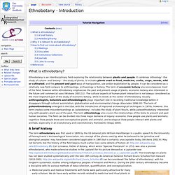 Ethnobotany - Introduction - Archaeobotany-Wiki