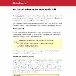 An introduction to the Web Audio API