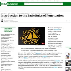 Introduction to the Basic Rules of Punctuation
