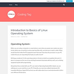 Introduction to Basics of Linux Operating System – Coding Tag