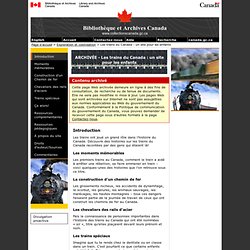 Les trains du Canada : un site pour les enfants