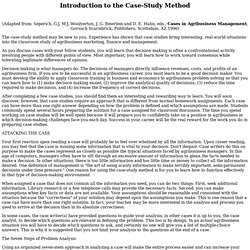 Introduction to the Case-Study Method