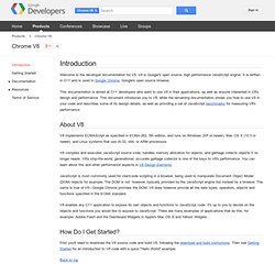 Introduction - V8 JavaScript Engine - Google Code