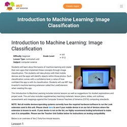 Introduction to Machine Learning: Image Classification