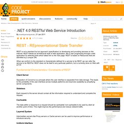 .NET 4.0 RESTful Web Service Introduction