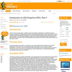 Introduction to iOS Graphics APIs: Part 1