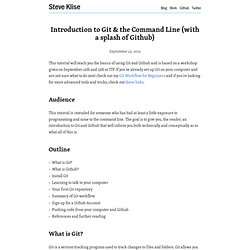 SK Introduction to Git & the Command Line (with a splash of Github)