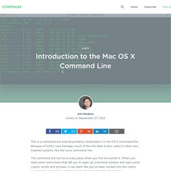 Introduction to the Mac OS X Command Line