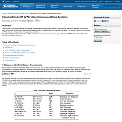 Introduction to RF & Wireless Communications Systems - Developer Zone