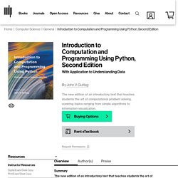 Introduction to Computation and Programming Using Python, Second Edition