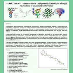 18.417: Introduction to Computational Molecular Biology