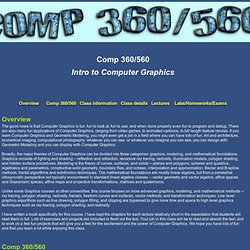 Comp 360 – Introduction to computer graphics