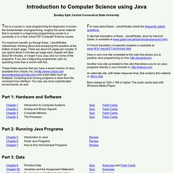Introduction to Computer Science using Java